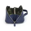 Leather cosmetic bag Adri, navy - 3