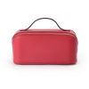 Leather cosmetic bag Adri, dark red