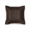 Valet tray square, deer leather, 15 x 15 cm, mocha