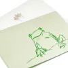 Greeting card frog king green  crown gold - 3