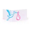 Greeting card stork good news  neon blue - 2