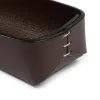 Pen Tray Stitch, leather, narrow, dark brown - 3