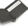 Wallet with Money Clip, 6 cc,  leather wash, dark grey - 2