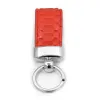 Key Ring, python leather, rosso