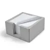 Note Box, leather, square, light grey - 5