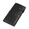 Travel wallet, python leather, black - 3