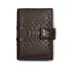 Pocket Organiser, python leather, brown