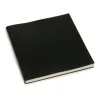 Guest Book, 110 pages, leather, 21x21 cm, black - 2