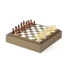 Compendium of Games (chess, dominoes, ...), leather, clay