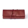 Leather Jewelry Roll – Garnet Red