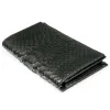 Wallet Double with Coin Pocket, python leather, black - 4