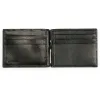 Card Wallet with Money Clip, 6 cc, alligator leather, black - 2