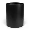 Round wastepaper bin, leather, H 30 cm, D 24 cm, black