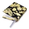 Weekly Planner 8-Days-a-Week 2027 - Week on 2 Pages - Leather - Black Gold - 8.5 x 14 cm - 2