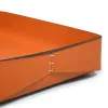 Desk Organiser Tray Stitch, A4, leather, orange - 2