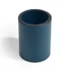Round pen cup, nappa leather, H 10 cm, D 7.5 cm, petrol