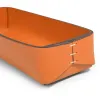 Pen Tray Stitch, leather, narrow, orange - 4