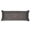 Valet tray rectangular, suede leather, 32 x 13 cm, lava