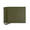 Credit Card Wallet & Money Clip, 6 cc, Saffi leather, olive