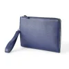 Adri Zip Pouch – Navy Blue Leather