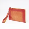 Zipped Pouch Porto Cervo, leather, orange