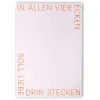 Greeting card In allen vier Ecken orange A4