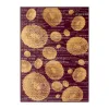 Wrapping paper B-Day dahlia gold/aub. 50 x 70 cm, 3 sheets