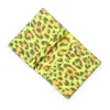 Folded Leather Card Holder – 3 Card Slots, Neon Leopard - 2