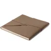 Guest Book with Cover, 96 pages, leather, 21x21 cm, latte - 3