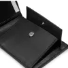 Wallet with Coin Pocket, stingray leather, black - 4