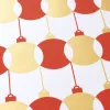 Wrapping paper Newton's baubles red/gold/sil. 50x70 cm, 3 pc - 3