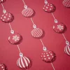 Wrapping paper baubles silver/red 50 x 70 cm, 3 sheets - 2