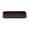 Pen Tray Stitch, leather, narrow, dark brown