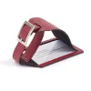 Luggage Tag Adri Leather Dark Red - 4