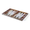 Backgammon Game, walnut/leather, smoke