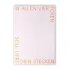 Greeting card In allen vier Ecken orange A5