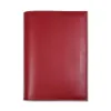 Book cover for DIN A5 books, smooth leather, dark red