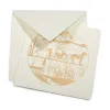 Greeting card bridal carriage  gold/ivory - 2