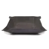 Valet tray square, suede leather, 20 x 20 cm, lava - 4
