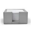 Note Box, leather, square, light grey - 2