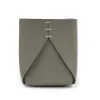 Pen Holder Stitch, leather, square, grey/orange - 4