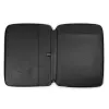 Writing folder with zip A4, leather, black - 5