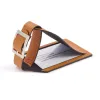 Luggage Tag Adri Leather Orange - 4