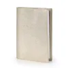 Book cover for DIN A5 books, leather, platinum