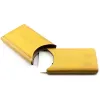 Business Card Holder, leather, 6.5x10 cm, yellow - 3