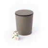 Dice Cup Shaker, leather, smoke