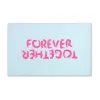 “Together Forever” Diplomat Greeting Card – Neon Pink on Blue