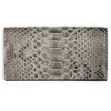 Wallet Double with Coin Pocket, python leather, grey