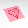 Greeting card Double Heart pink/rose - 2