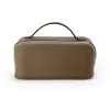 Leather cosmetic bag Adri, taupe - 3